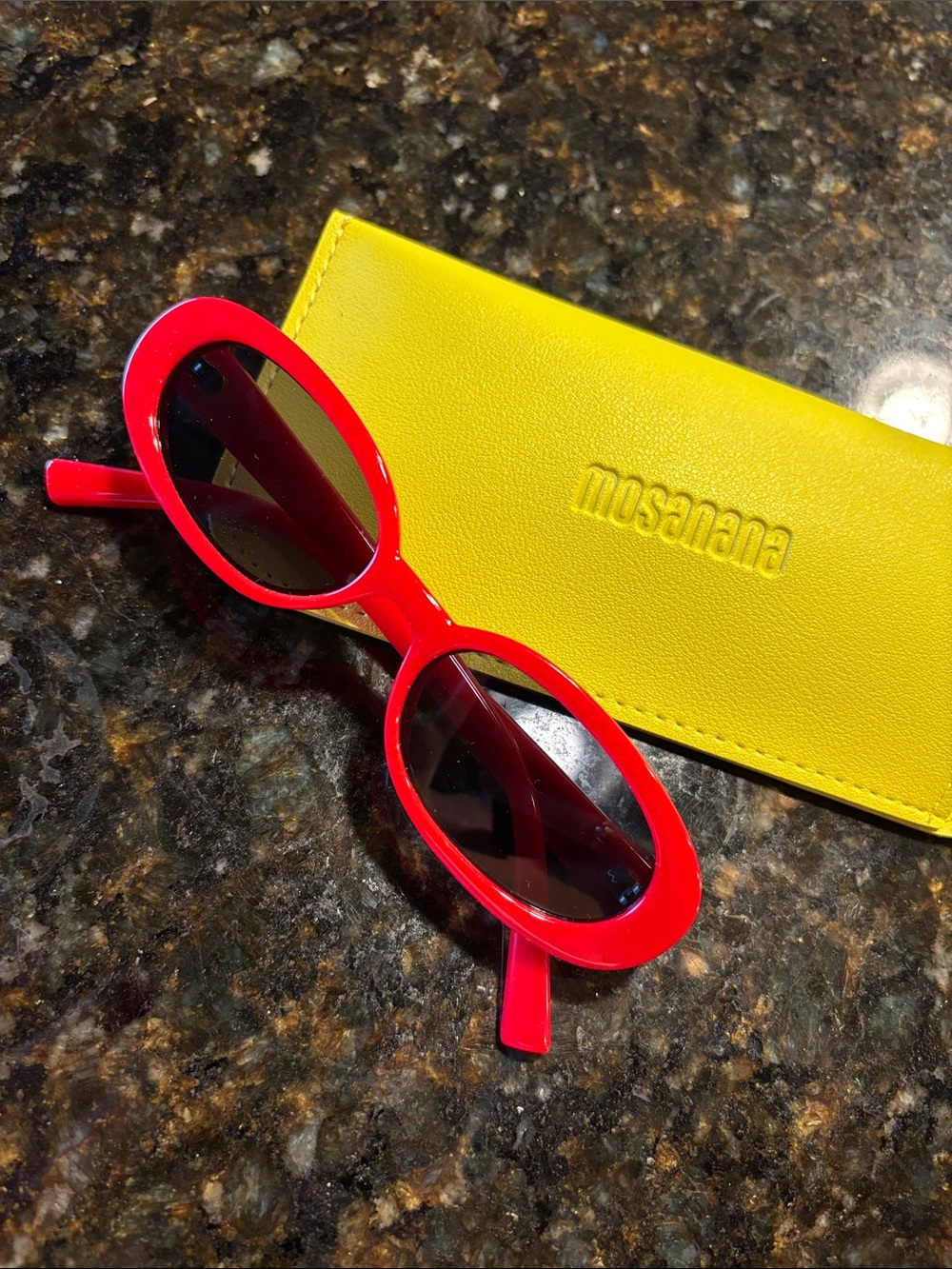 Red Oval Sunglasses